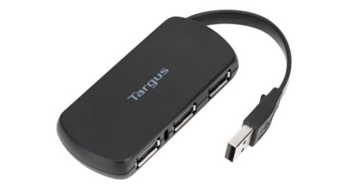 HUB Concentrador 4 puertos USB 2.0 Y MAC ALIMENTACION USB NEGRO