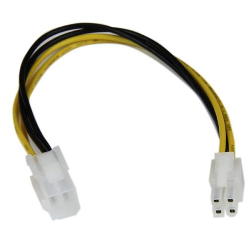 StarTech.com Cable de Poder ATX Macho - Hembra (4-pin), 20cm PINES ALIMENTACION MACHO A HEMBR.