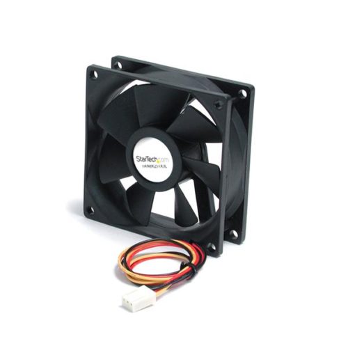 Ventilador StarTech.com con Rodamiento de Bolas Doble FAN8X25TX3L, 80mm, 2000RPM, Negro COMPUTADORA 80X25MM CONECTOR TX3.