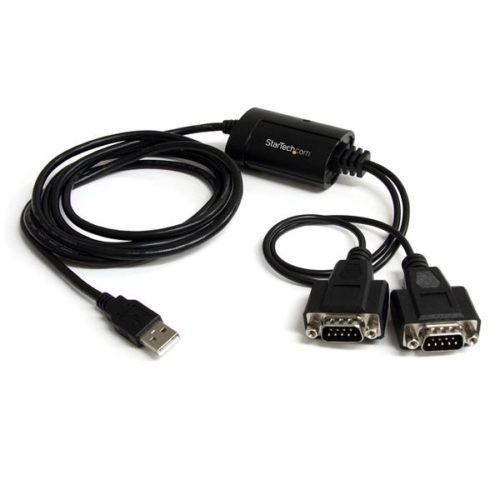 StarTech.com Cable USB A ? 2x Serial DB9, 1.83 Metros PUERTOS SERIAL CON RETENCION COM.