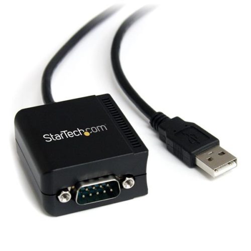 StarTech.com Cable USB 2.0 A Macho - Serial DB9 Macho, 1.8m, Negro RS232 DB9 CON RETENCION PUERTO C.M