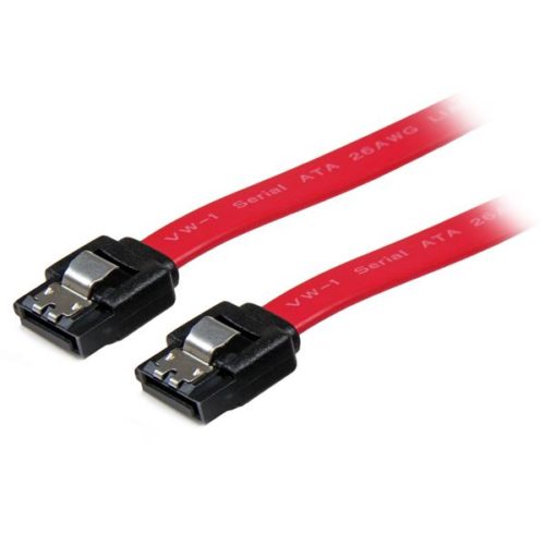 Cable StarTech.com SATA con Cierre de Seguridad Macho - Macho, 30cm, Rojo LATCH SERIAL ATA .