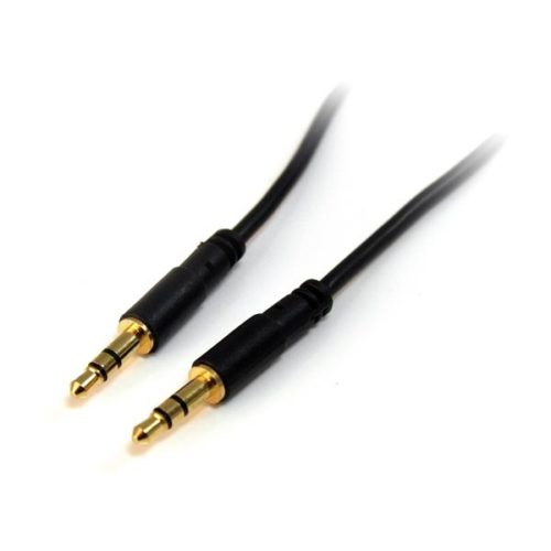 StarTech.com Cable 3,5mm Macho - 3,5mm Macho, 90cm, Negro ESTEREO CONECTOR RECTO 3.5MM