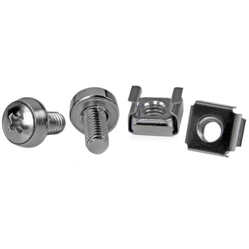 StarTech.com Pack de 50 Tornillos de Montaje y Tuercas Enjauladas M6 para Rack Gabinete de Servidores Y TUERCAS JAULA M6 RACK/SERVIDOR.