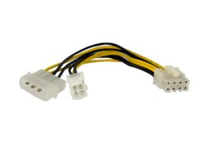 CABLE ADAPTADOR ALIMENTACION 0.15M EPS 4 PIN Y LP4 A 8 PINES .