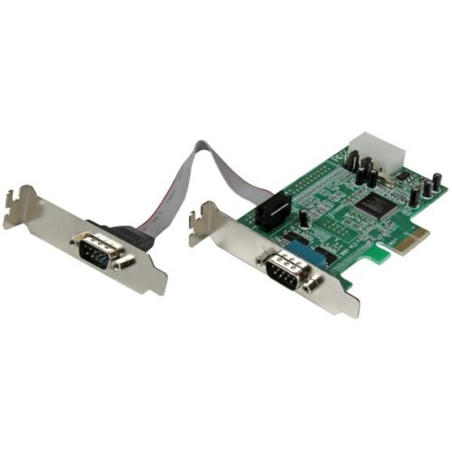 StarTech.com Tarjeta Adaptadora PCI Express de 2 Puertos Serie de Perfil Bajo RS232 UART 16550 PERFIL BAJO 2 PUERTOS SERIALES .