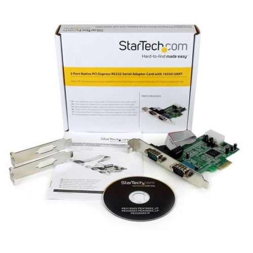 Tarjeta StarTech.com PCI Express PEX2S553 , Alámbrico, con 2 Puertos RS232 2 PUERTOS SERIAL RS232 UART 1655.