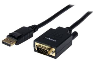 StarTech.com Cable DisplayPort Macho - VGA (D-Sub) Macho, 1.8 Metros, Negro DISPLAYPORT A VGA MACHO 1920X120.
