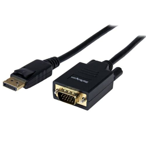 StarTech.com Cable DisplayPort Macho - VGA (D-Sub) Macho, 1.8 Metros, Negro DISPLAYPORT A VGA MACHO 1920X120.