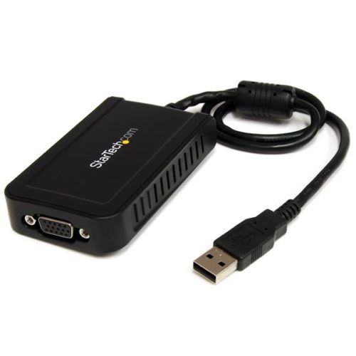 StarTech.com Adaptador de Video Externo USB2VGAE3 USB a VGA, 1920 x 1200 Pixeles, Negro VGA CONVERTIDOR 1920X1200