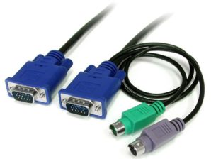 Startech.com Cable KVM Ultra Delgado 3 en 1, 2x PS/2 Macho - 2x VGA Macho, 1.8 Metros, Negro VGA PS2 HD15 MACHO A MACHO .