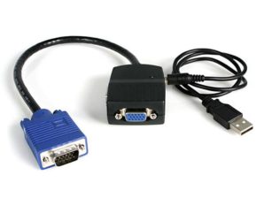 StarTech.com Mini Duplicador Divisor de Video VGA de 2 Puertos, USB, Negro VGA DE 2 PUERTOS COMPACTO CABLE .
