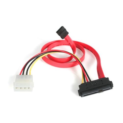 Cable StarTech.com SAS 29-pin - SATA con Alimentación LP4, Rojo SAS A SATA Y LP4 ALIMENTACION .