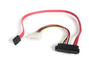 Cable StarTech.com SAS 29-pin - SATA con Alimentación LP4, Rojo SAS A SATA Y LP4 ALIMENTACION .