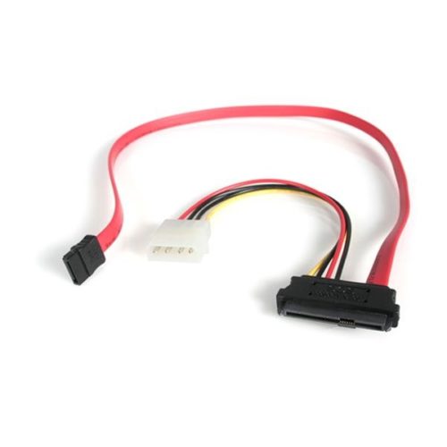 Cable StarTech.com SAS 29-pin - SATA con Alimentación LP4, Rojo SAS A SATA Y LP4 ALIMENTACION .