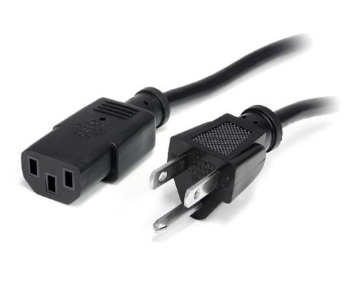 StarTech.com Cable de Poder NEMA 5-15P - C13 Coupler, 90cm, Negro COMPUTADORA C13 A NEMA5-15P TIERRA