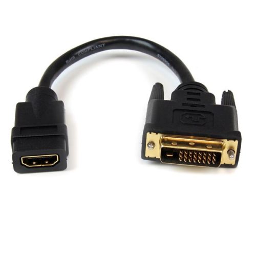 StarTech.com Adaptador HDMI Hembra - DVI-D Macho, Negro HDMI HEMBRA A DVI-D MACHO .