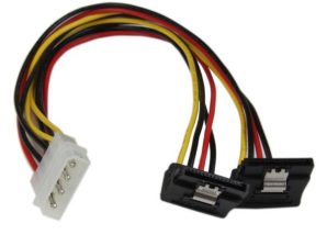 StarTech.com Cable SATA con Ángulo, 4-pin Molex Macho - 2x SATA 15-pin Hembra, 30cm DIVISOR MOLEX A 2X SATA ACODADO .