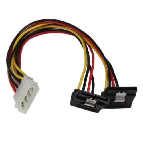 StarTech.com Cable SATA con Ángulo, 4-pin Molex Macho - 2x SATA 15-pin Hembra, 30cm DIVISOR MOLEX A 2X SATA ACODADO .