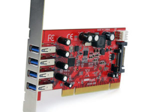 Tarjeta Adaptador StarTech.com PCI USB 3.0 SuperSpeed - 4 puertos - Conector LP4 SATA - Hub Concentrador Interno HUB CONCENTRADOR INTERNO .