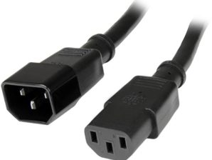StarTech.com Cable de Poder C13 Coupler Macho - C14 Coupler Hembra, 90cm, Negro 91CM C14 A C13 14AWG CORRIENTE PC