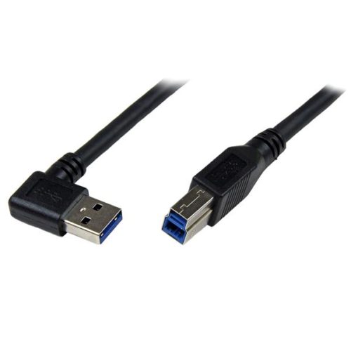 StarTech.com Cable USB 3.0, USB A Macho - Micro USB B Macho, 1 Metro, Negro USB A MACHO EN ANGULO DERECHO