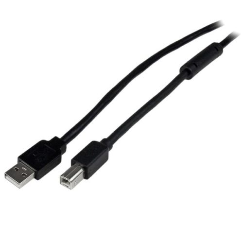 StarTech.com Cable USB A Macho - mini USB B Macho, 20 Metros, Negro USB A MACHO ACTIVO IMPRESORA .