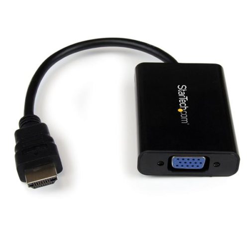 StarTech.com Adaptador HDMI 19-p Macho - VGA 15-p Hembra, Negro VGA HD15 CON AUDIO 1920X1200