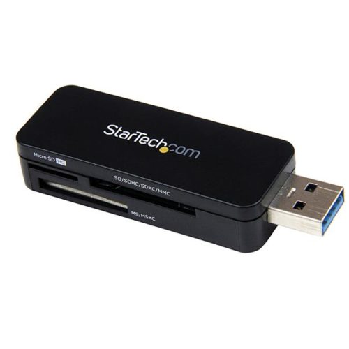 StarTech.com Lector USB 3.0 Super Speed Compacto de Tarjetas de Memoria Flash para Mac/PC TARJETAS MEMORIA FLASH SD MS