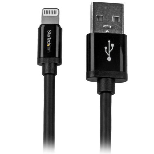 CABLE 2M LIGHTNING APPLE IPOD IPAD IPHONE 5 A USB 2.0 NEGRO