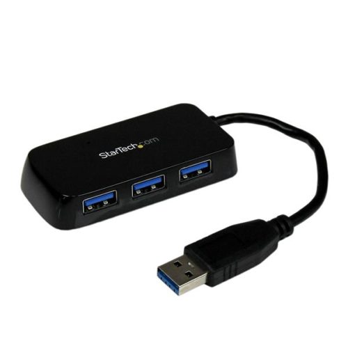 Adaptador StarTech.com Concentrador Hub USB 3.0 Super Speed para Laptop de 4 Puertos Salidas 4 PUERTOS PARA LAPTOP NEGRO .
