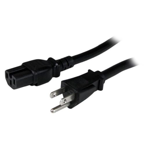 StarTech.com Cable de Poder NEMA 5-15P Macho - C15 Macho, 2.4 Metros, Negro 14AWG DE PC NEMA5-15P A C15 TIER.A