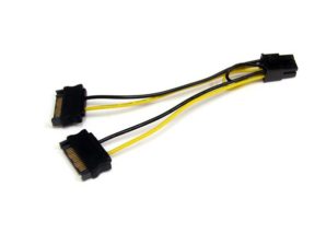 StarTech.com Cable Adaptador de Alimentación SATA a Tarjeta de Video PCI Express, 15cm SATA A CONECTOR 6 PINES CORRIENT.