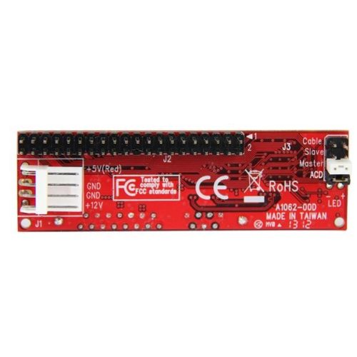 Conversor Adaptador StarTech.com IDE PATA 40-pin - SATA, 0.133 Gbit/s, Rojo A SATA SERIAL ATA