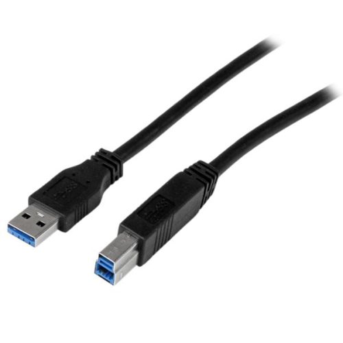 StarTech.com Cable USB 3.0 A Macho - USB B Macho, 2 Metros, Negro USB A MACHO CERTIFICADO SS .