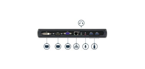 StarTech.com Docking Station para Laptops, 4x USB 3.0, HDMI, DVI, VGA, Negro UNIVERSAL USB 3.0 HDMI DVI VGA .