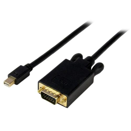 StarTech.com Cable mini DisplayPort Macho - VGA (D-Sub) Macho, 1.8 Metros, Negro MINI DISPLAYPORT A VGA NEGRO .