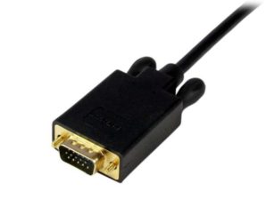 StarTech.com Cable mini DisplayPort Macho - VGA (D-Sub) Macho, 1.8 Metros, Negro MINI DISPLAYPORT A VGA NEGRO .