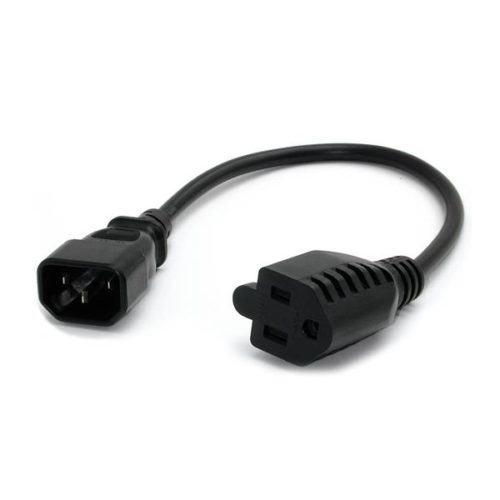 StarTech.com Cable de Poder NEMA 5-15R - C14 Coupler, 30cm, Negro C14 A NEMA 5-15R PARA COMPUTADOR.