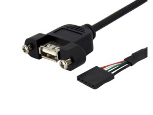 StarTech.com Cable USB 2.0, IDC Hembra - USB A Hembra, 90cm, Negro PANEL MACHO IDC5 A HEMBRA USBA