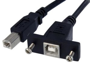StarTech.com Cable USB 2.0, USB B Macho - USB B Hembra, 90cm, Negro EN PANEL MACHO A HEMBRA USB B .
