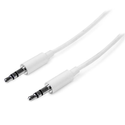 StarTech.com Cable 3.5mm Macho - 3.5mm Macho, 1 Metro, Blanco MINIJACK PLUG MACHO MACHO .