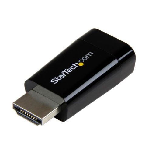 StarTech.com Adaptador Convertidor de Video Portátil HDMI Macho - VGA Hembra, Negro HDMI A VGA HD15 .