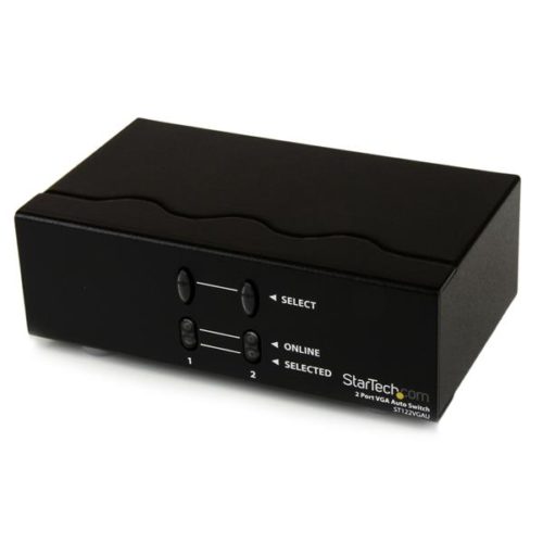 StarTech.com Switch Automático de Video VGA de 2 Puertos, 2 Salidas HD15 DE 2 PUERTOS 2X1 250MHZ