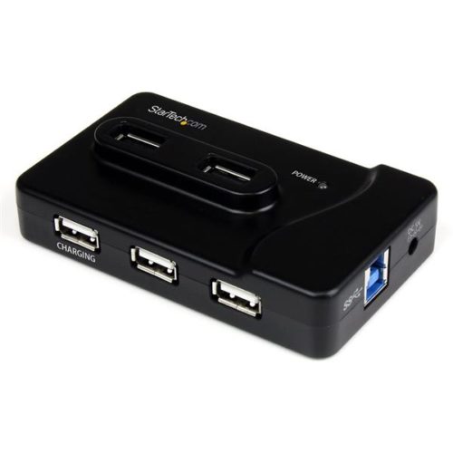 StarTech.com Hub USB, 2x USB 3.0, 4x USB 2.0, 480 Mbit/s, Negro 2X USB 3.0 4X USB 2.0 1X 2A