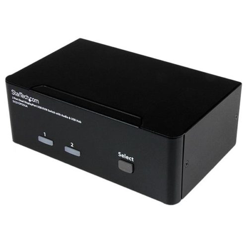StarTech.com Switch KVM SV231DPDDUA, Alámbrico, USB/DisplayPort, 2 Puertos USB AUDIO DISPLAYPORT DOBLE