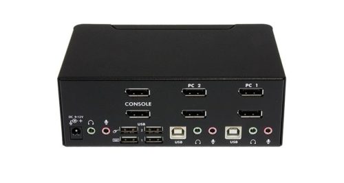 StarTech.com Switch KVM SV231DPDDUA, Alámbrico, USB/DisplayPort, 2 Puertos USB AUDIO DISPLAYPORT DOBLE