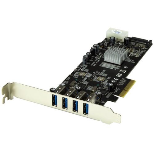 Startech.com Tarjeta PCI Express con Fuente Molex, 4 Puertos USB 3.0 USB 3.0 FUENTE SATA MOLEX UASP