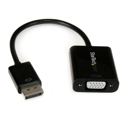 Startech.com Adaptador Convertidor DisplayPort Macho - VGA Hembra, 10cm, Negro DISPLAYPORT 1.2 A VGA DP HD15