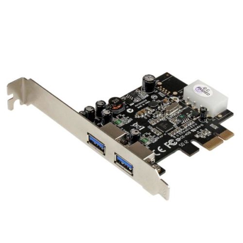StarTech.com Tarjeta PCI Express con Fuente Molex, 2 Puertos USB 3.0 CON USB 3.0 FUENTE MOLEX UASP